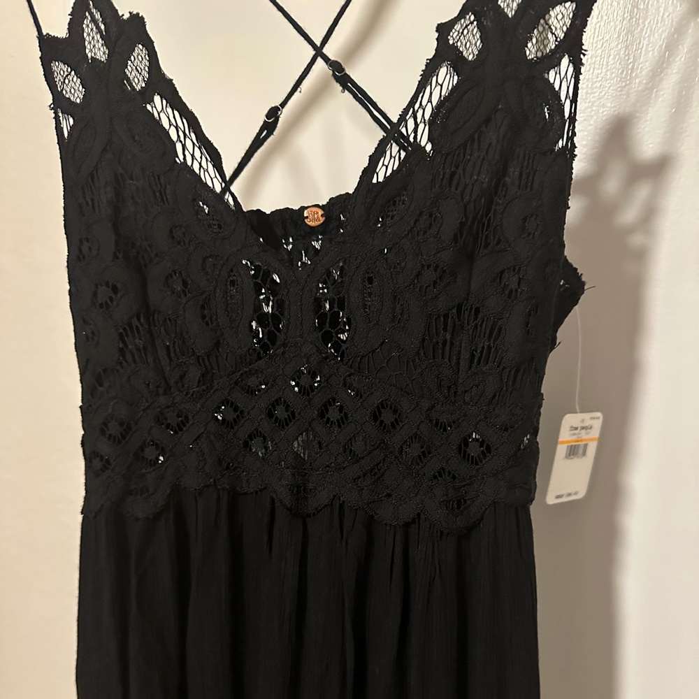 Free People Adella slip dress black New - small